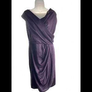 Suzi Chin for Maggie Boutique Women's Dress - SIZE 10 -Elegant Purple Wrap Style